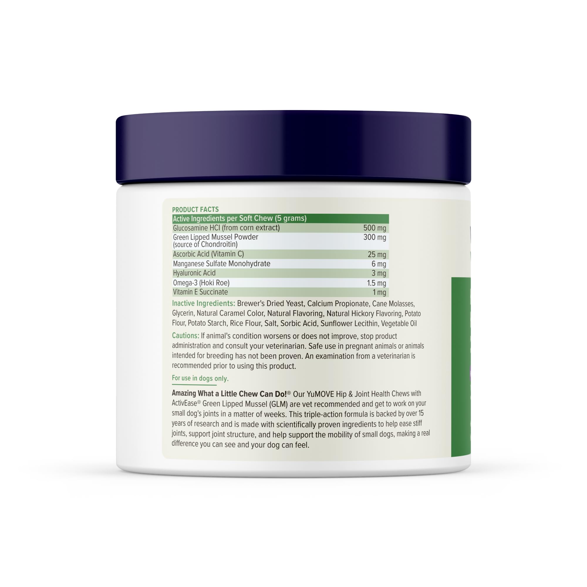 YuMOVE vet-certified label signals trusted joint support for pets