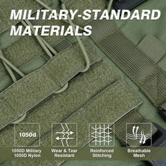Yungaspy No Pull tactical harness back view shows dual leash rings for control.