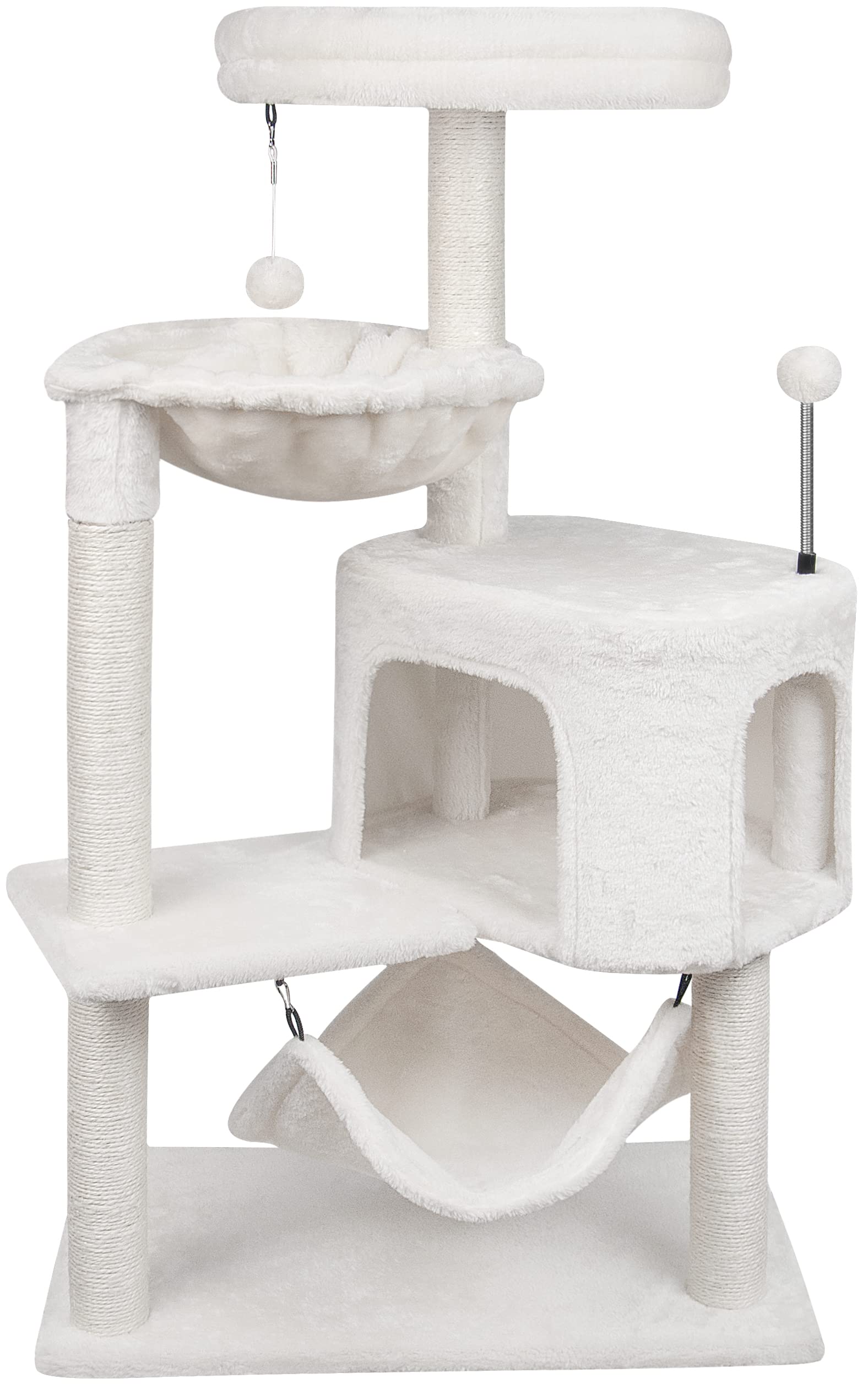 YUNIQUE cat tree base board offering stable wall placement for added safety.