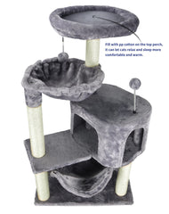YUNIQUE Cat Tree round platform offers regal perching view.