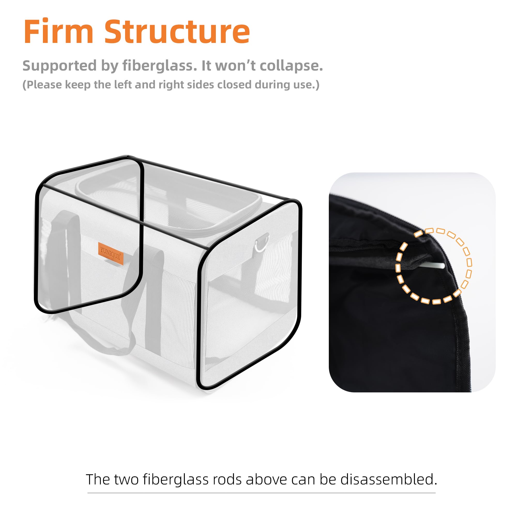 YUNIQUE airline-approved design for pets up to fifteen pounds