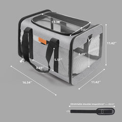 YUNIQUE carrier worn as backpack, hands-free transport for small companions