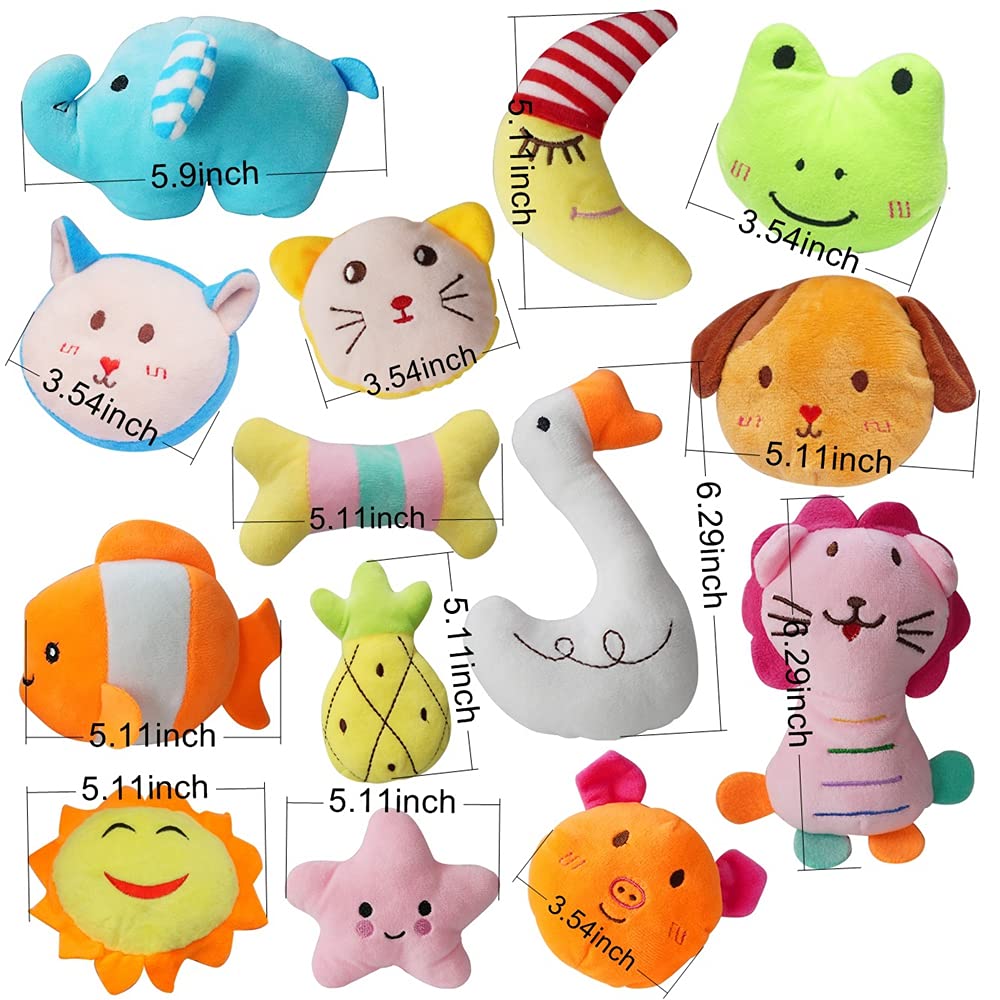 YUNKINGDOM puppy squeaky toys suitable for indoor and outdoor play sessions.