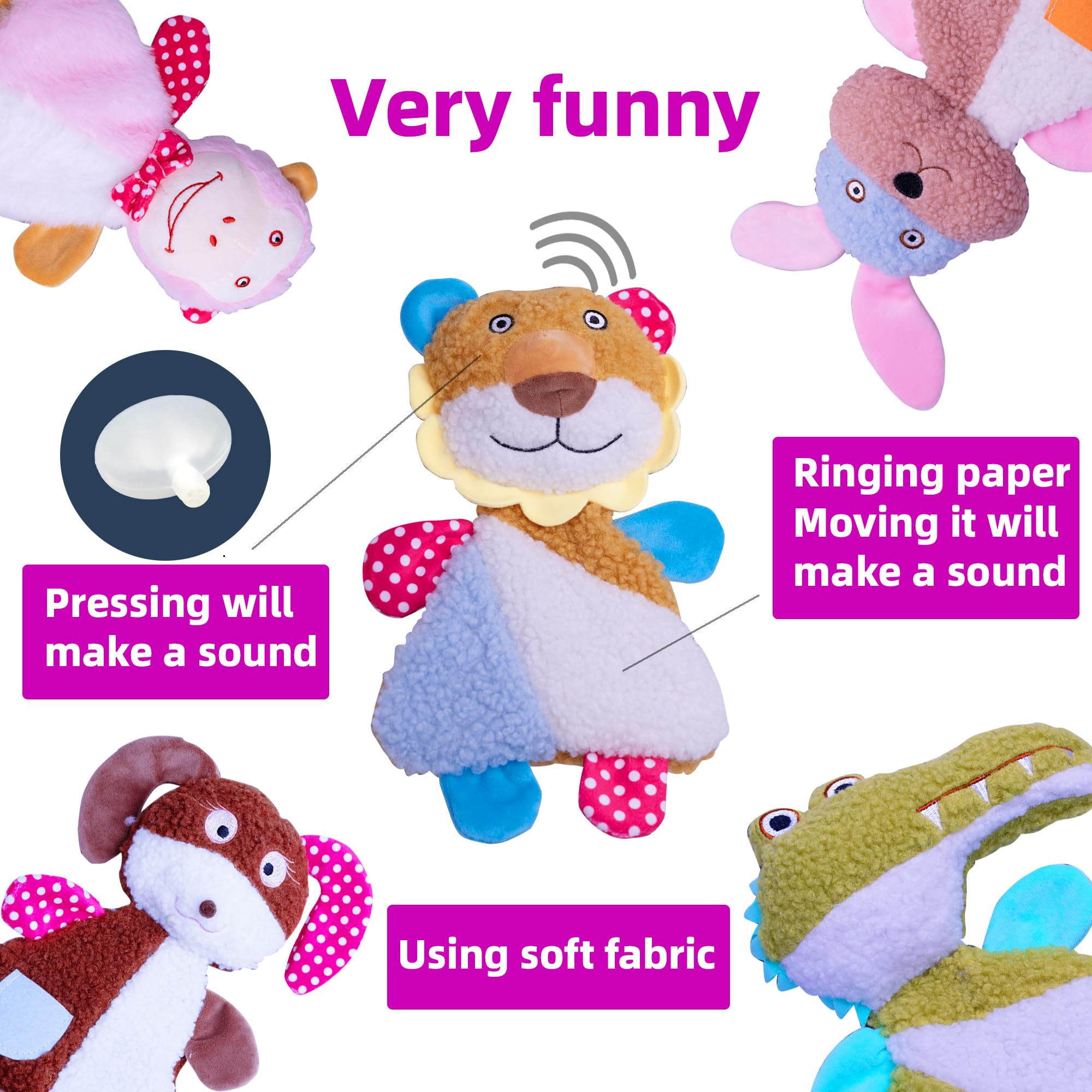The YUNKINGDOM Dog plush toy for interactive squeaker play