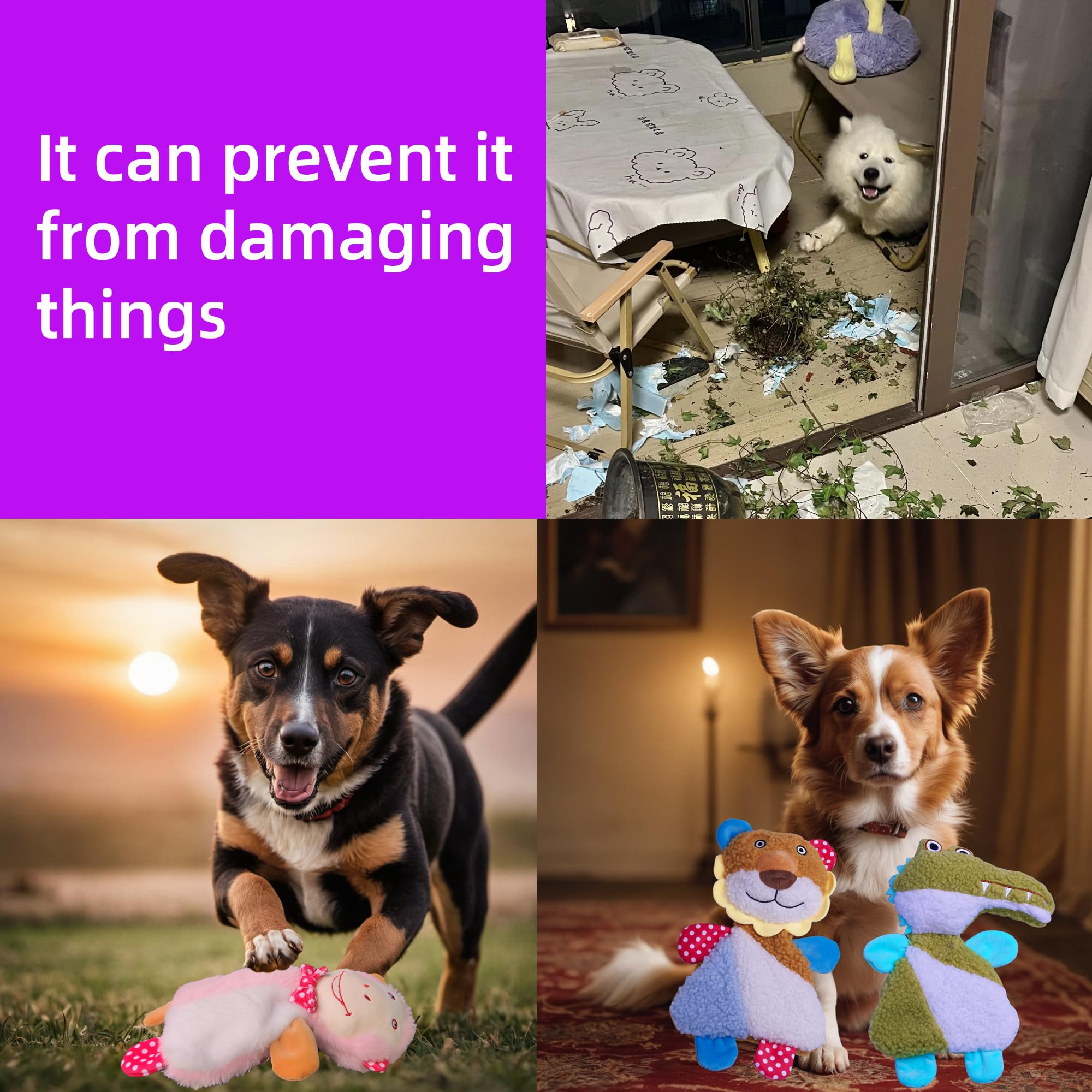 YUNKINGDOM bundle image showing the 5-pack set for versatile dog toys