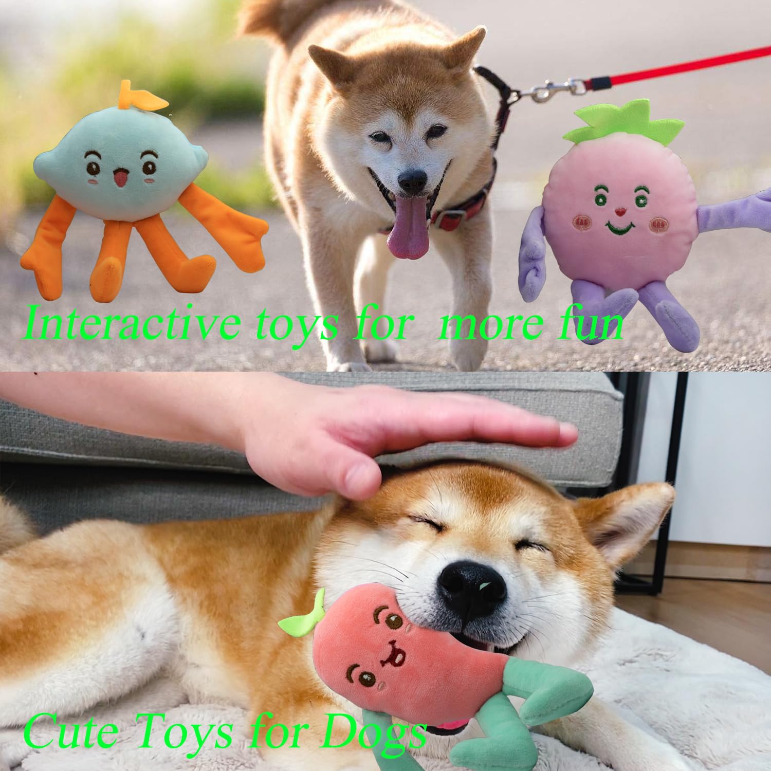 YUNKINGDOM colorful dog toy pack adds visual appeal and durable daily fun.