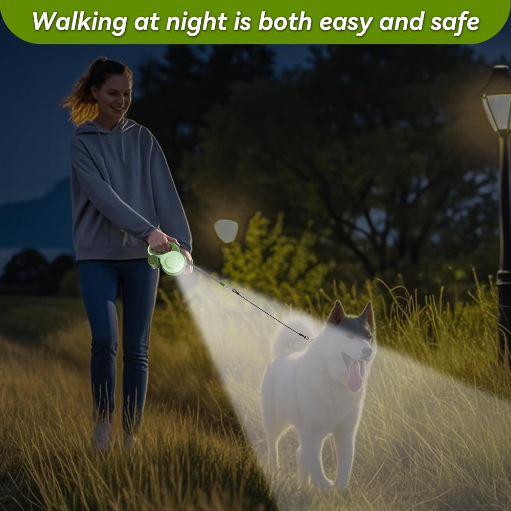 YunoEntona leash supports dogs up to 100lbs for confident outings.