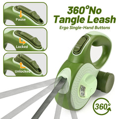 YunoEntona LED light enhances visibility on nighttime walks.