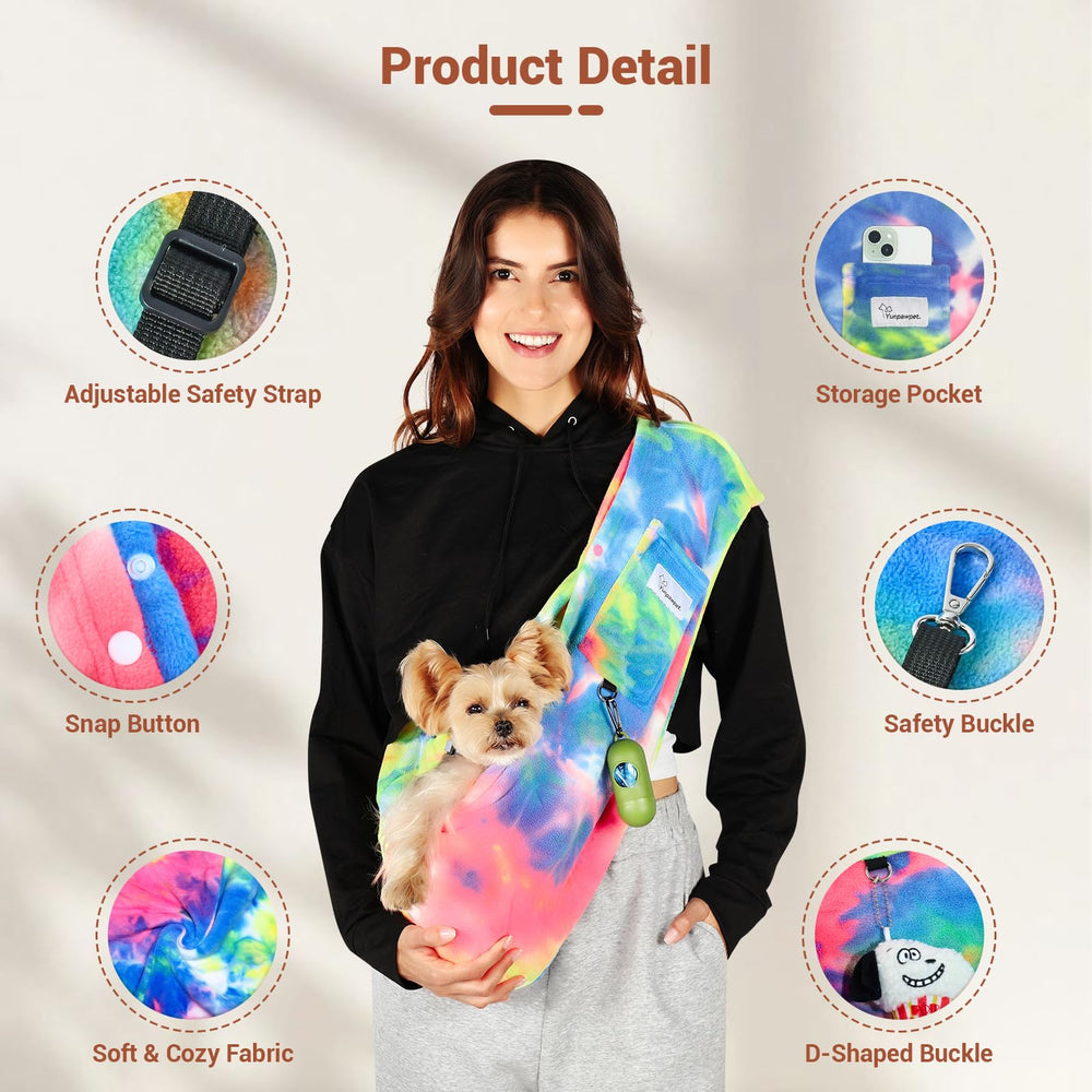 Yunpawpet Hands-Free Cat Sling machine washable for easy cleaning after cuddling sessions.
