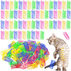 Yunsailing cat springs 300-pack in bright colors for interactive kitten play