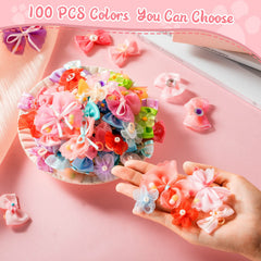 Back elastic band keeps bows securely in place on small to medium dogs