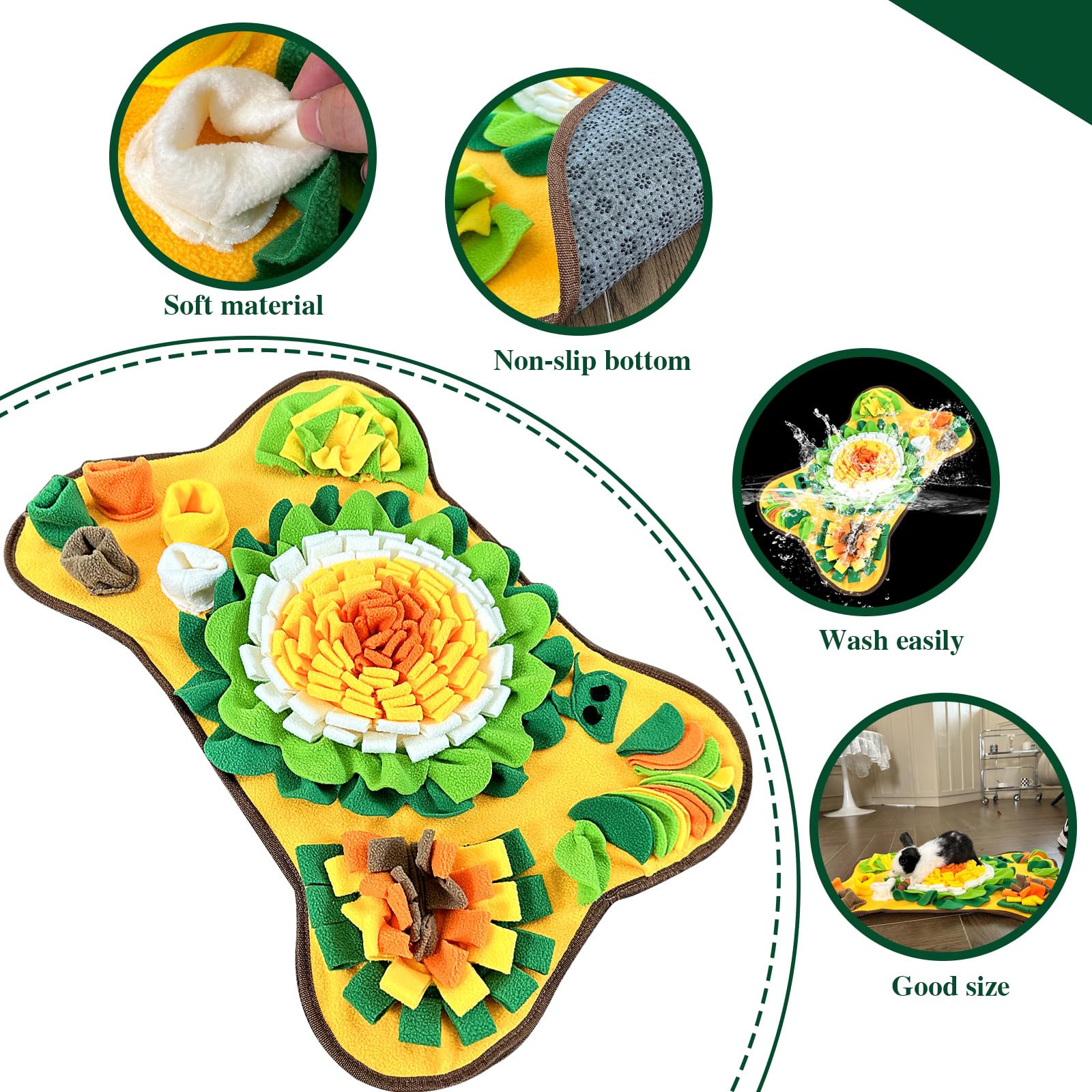Bone-shaped Yuoaes snuffle mat adds a playful design touch