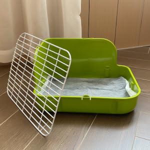 Low-maintenance routine with Yuoaes grass-green litter box.