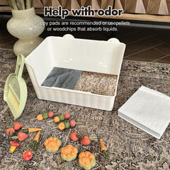 Yuoaes litter box stay-put hooks prevent tipping during activity