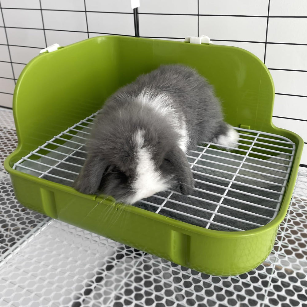 Yuoaes litter box suitable for guinea pigs and ferrets.