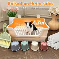 Plastic grid inside Yuoaes litter box to reduce nibbling risk