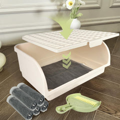 Yuoaes Easy-clean litter box, disassembles for fast washing and pad changes.