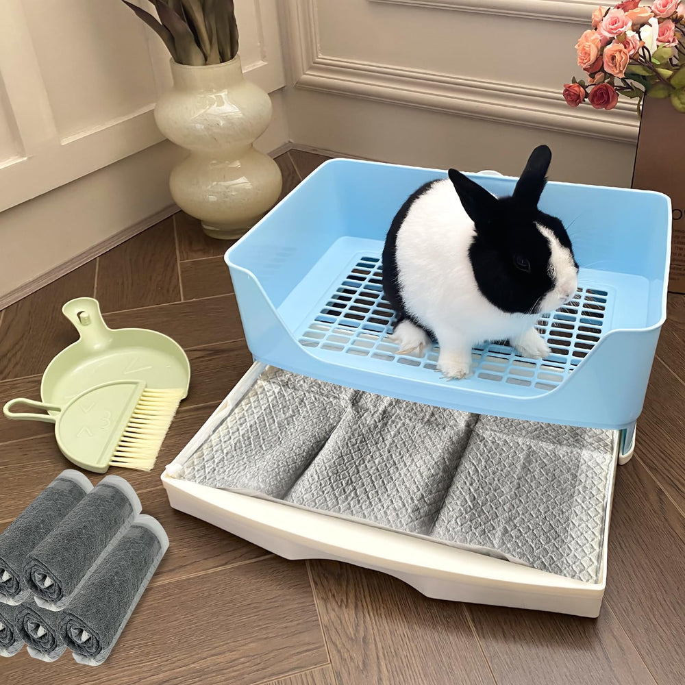 Yuoaes litter box front view highlights high edges.