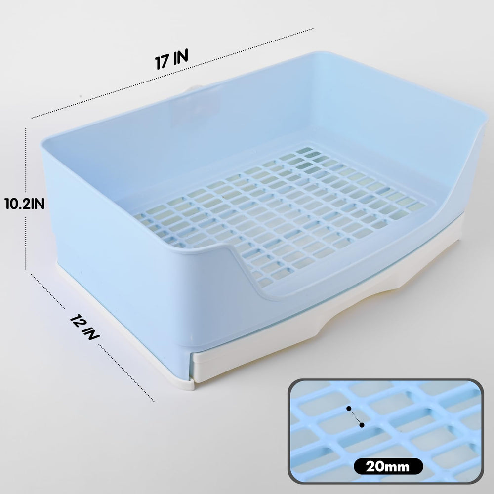 Yuoaes litter box interior shows sturdy grate catching mess.