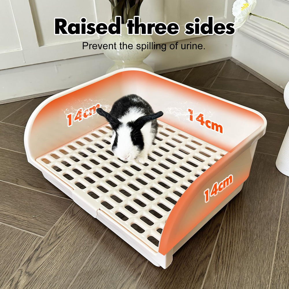 Yuoaes Low-entry litter box allows easy access for small pets.