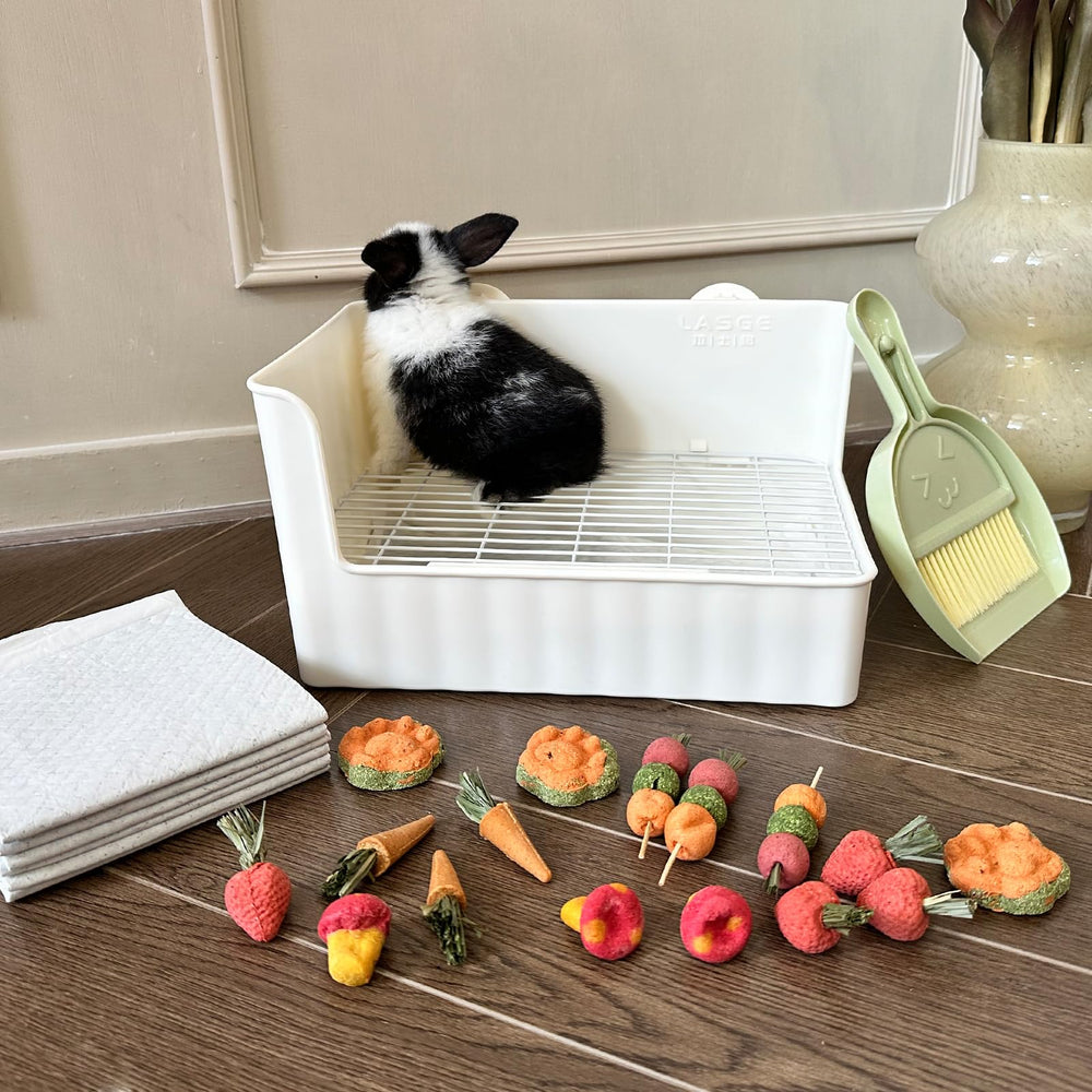 Yuoaes small animal litter box setup suitable for rabbits and ferrets