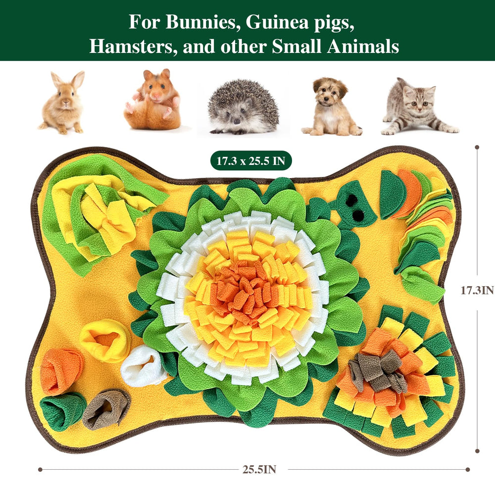 Yuoaes snuffle mat with floral pattern for engaging enrichment