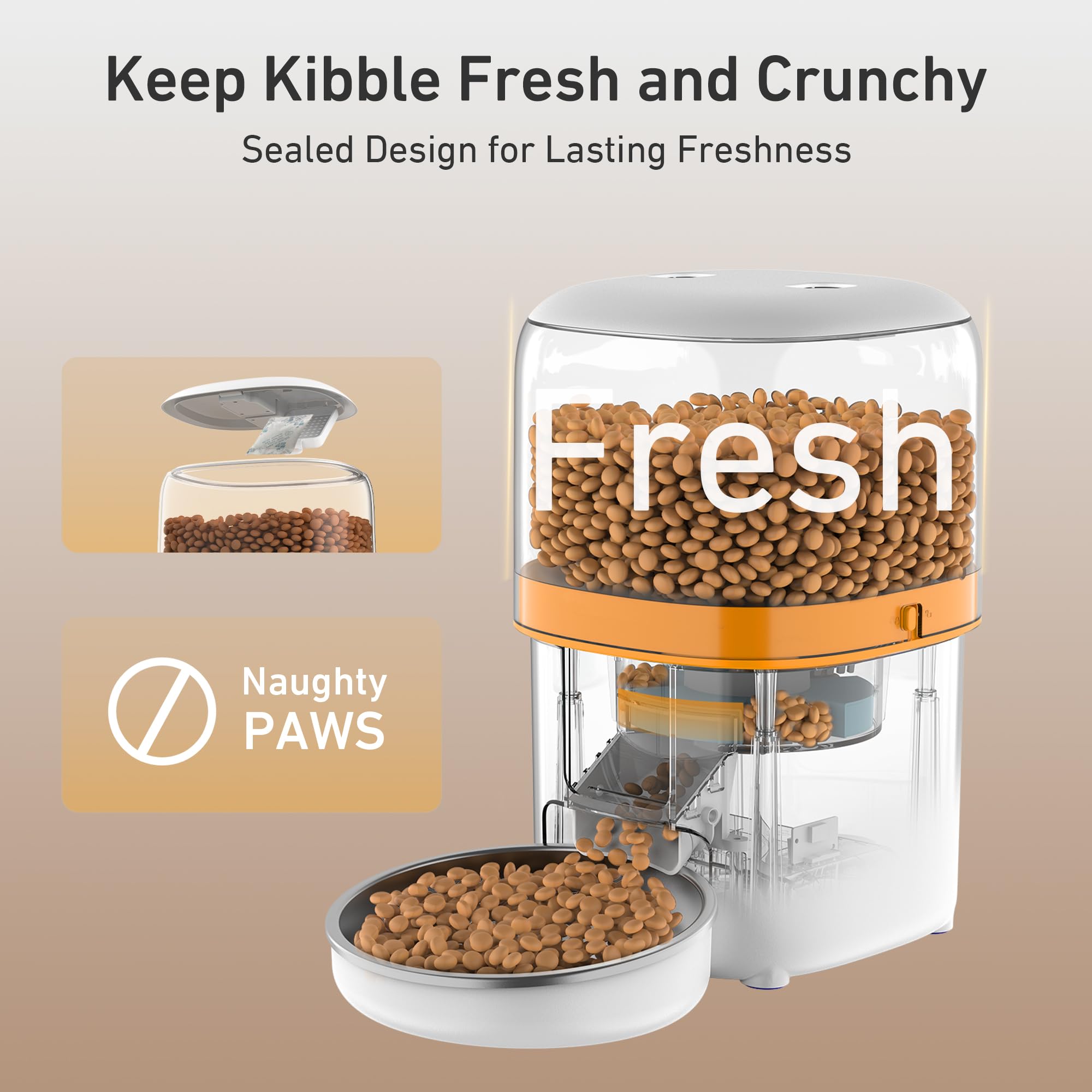 Yuposl anti-jam dispensing system reduces kibble clogs