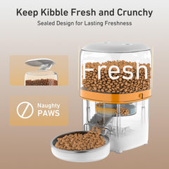 Yuposl anti-jam dispensing system reduces kibble clogs