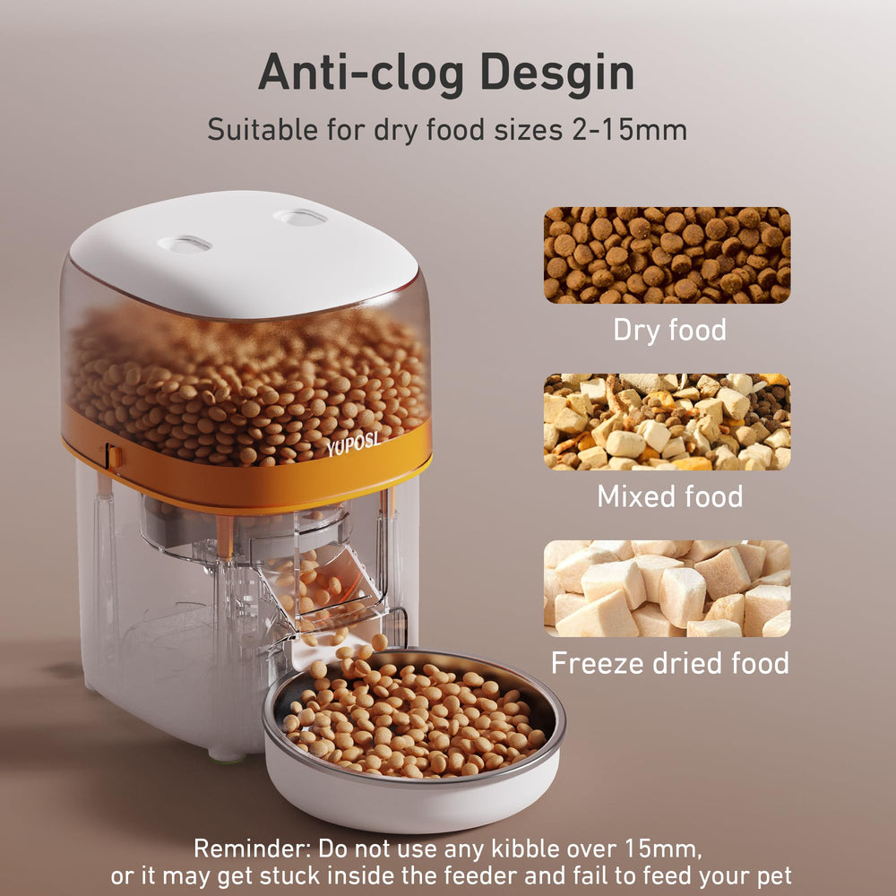Yuposl feeder with long battery life for low-maintenance operation.