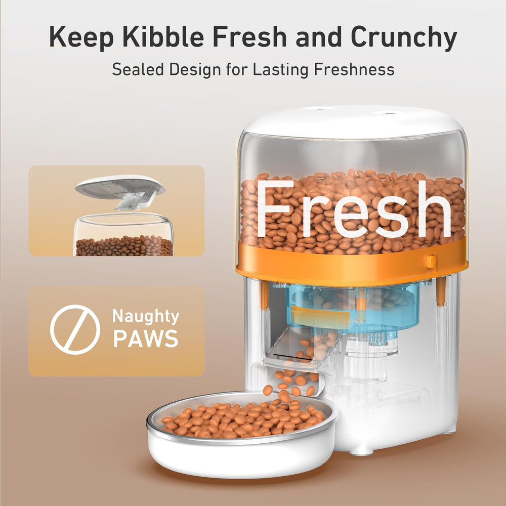 Yuposl 2L capacity feeder keeps meals organized and fresh throughout the day.