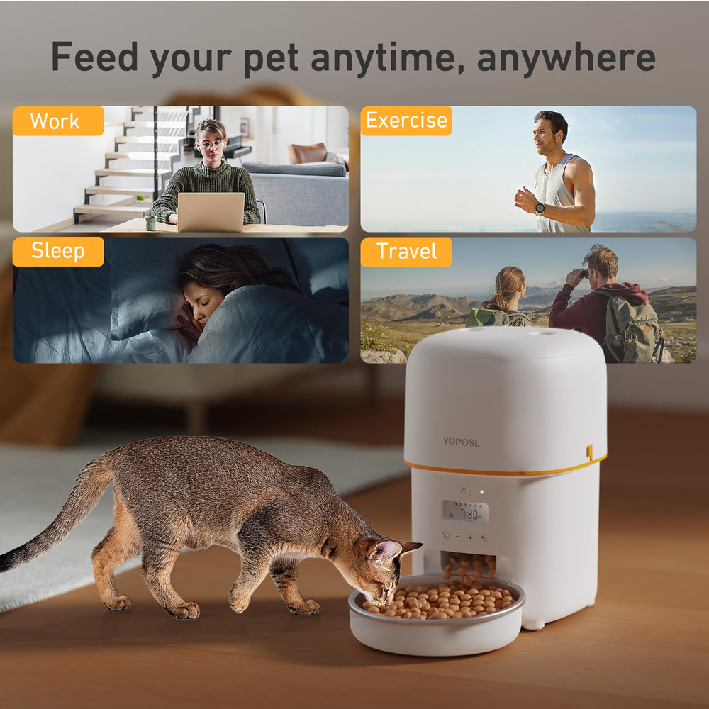 Yuposl multi-pet setup option helps manage feeding in homes with several pets.