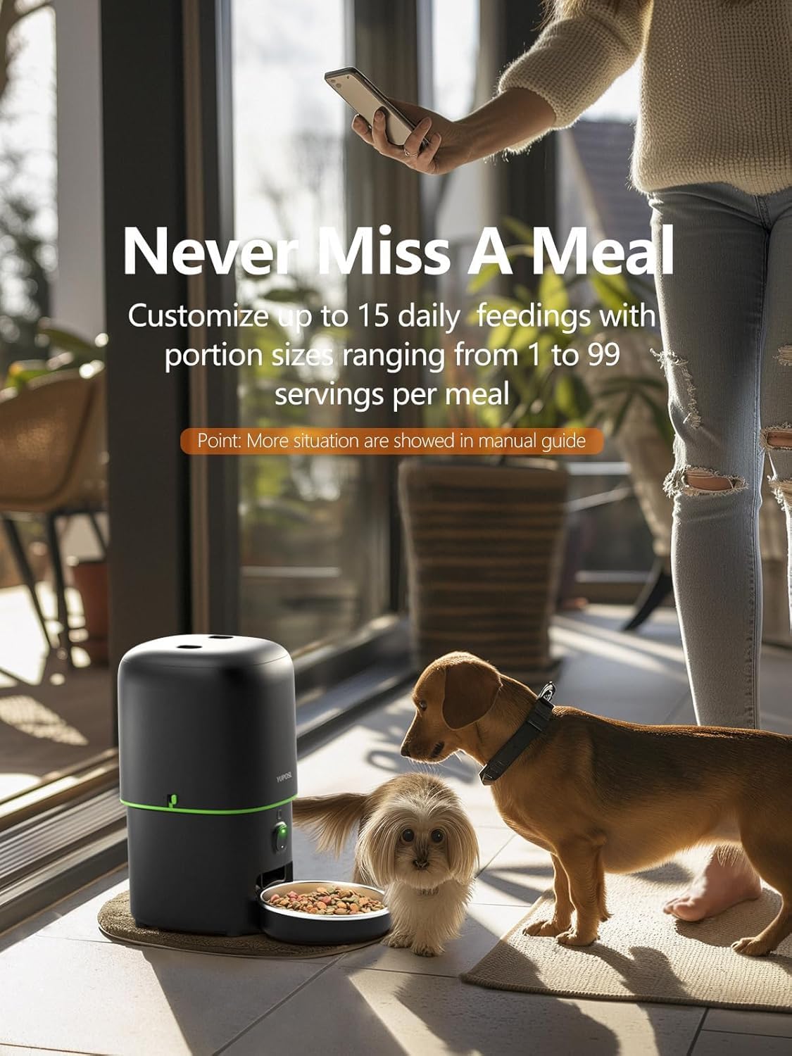 Yuposl Automatic Feeder night vision view for evening meals.