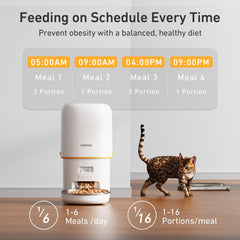 Yuposl feeder dispensing kibble sized 2 to 15 mm without jams