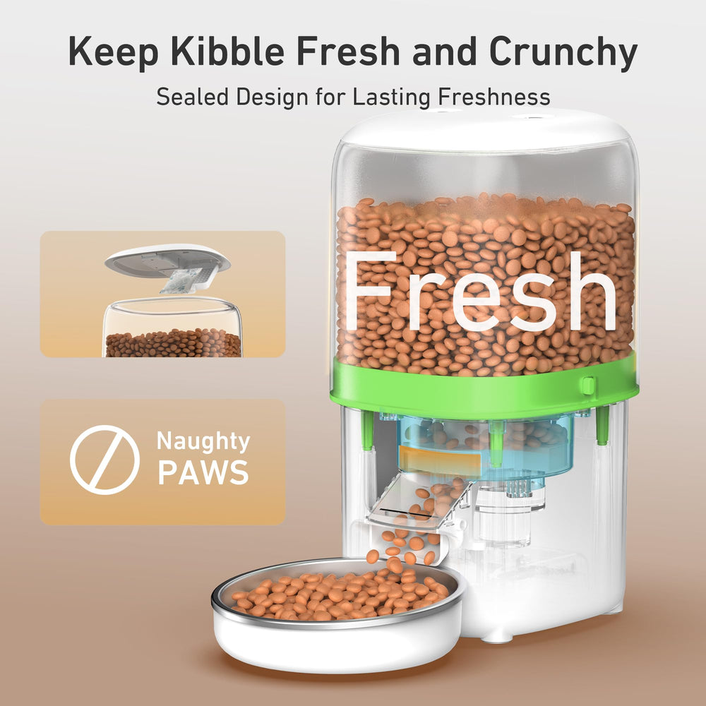Yuposl dispensing mechanism releases kibble smoothly