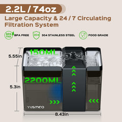 YUSMOO arch-design spout prevents disassembly during use.