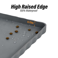 YUSMOO mat features a non-slip bottom to stabilize bowls.