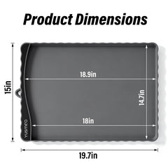 YUSMOO waterproof silicone mat is easy to wipe clean after meals.