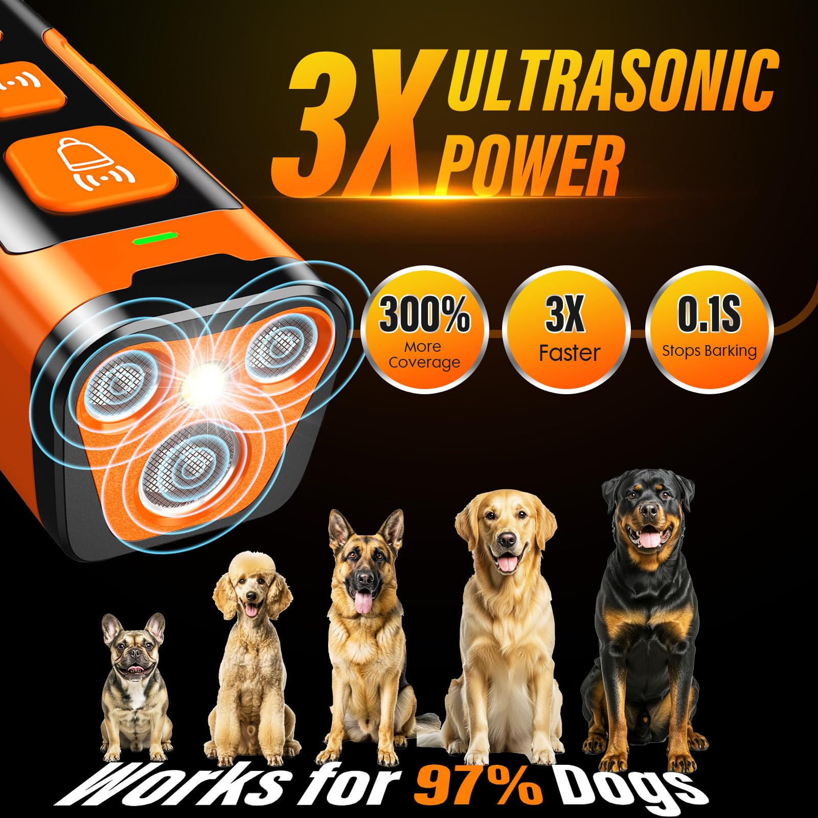 YUYQA bark deterrent offers 6 training modes for versatile sessions.