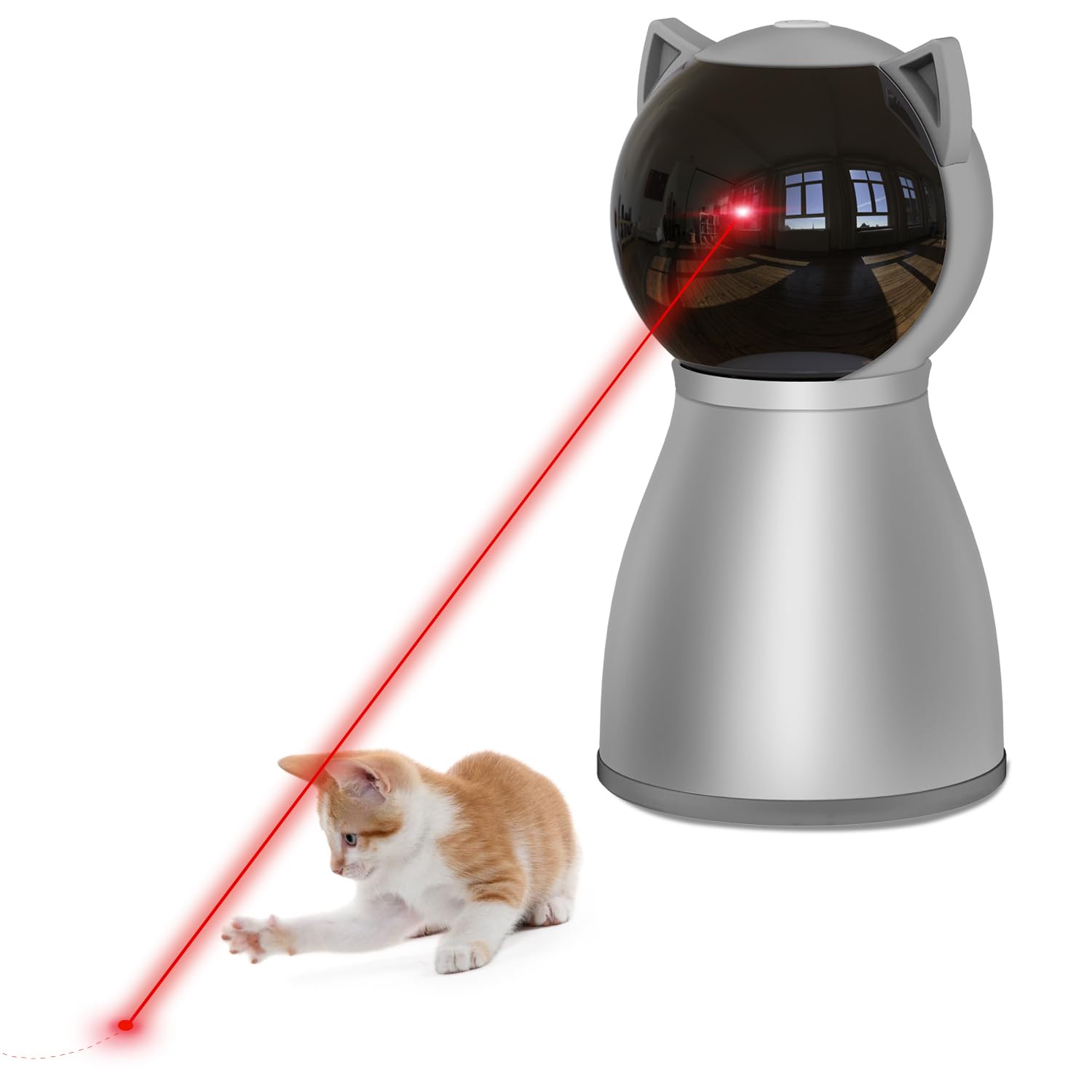 YVE LIFE laser cat toy showing random trajectory pattern for active indoor play.
