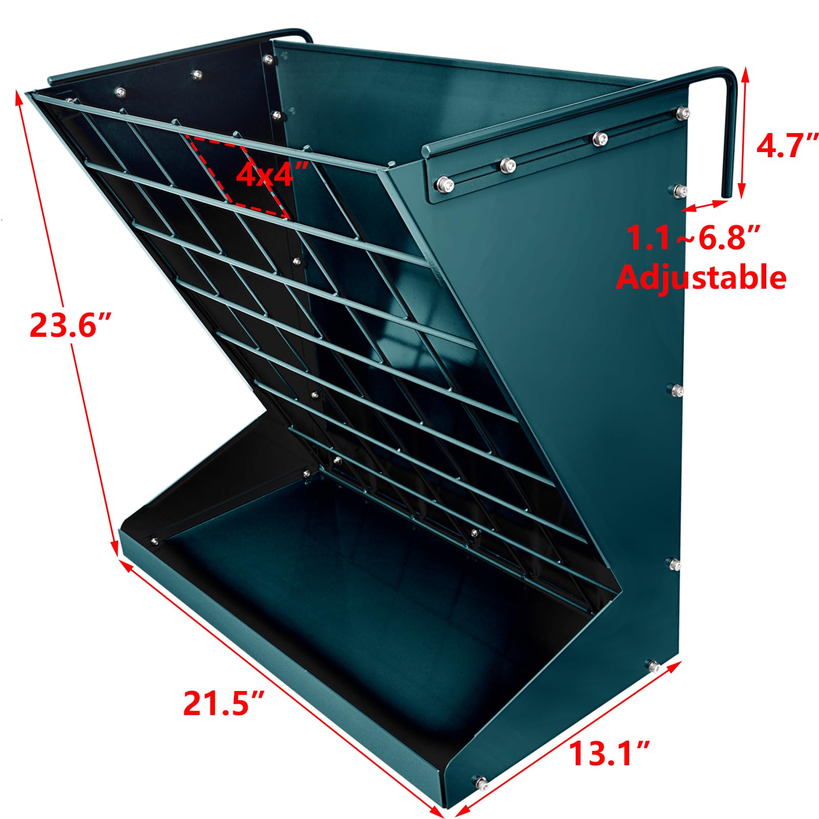 YXJSTO 2-in-1 hay and grain feeder with space-saving design for farms