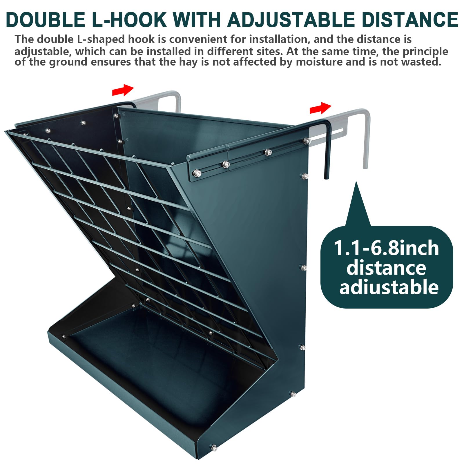 YXJSTO 4x4 hay mesh design reduces waste while animals access feed