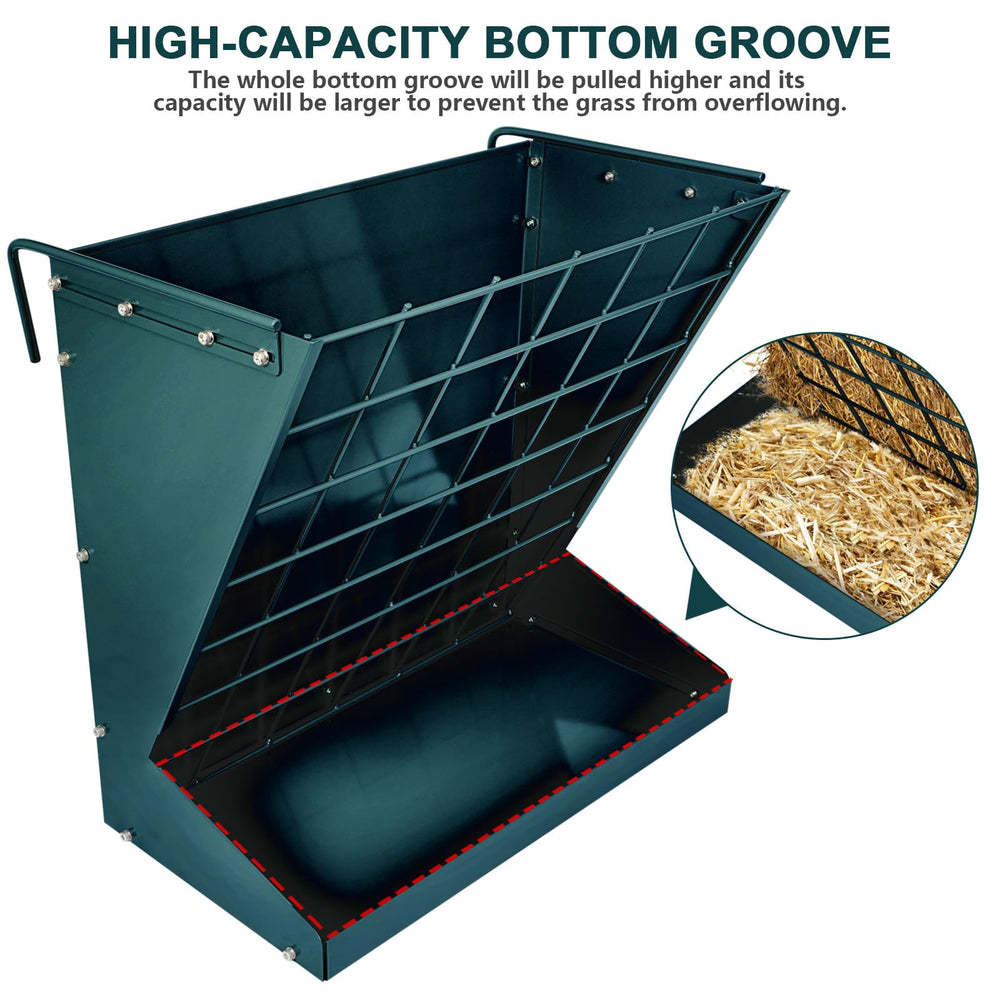 YXJSTO bottom groove prevents hay spills and keeps feed tidy