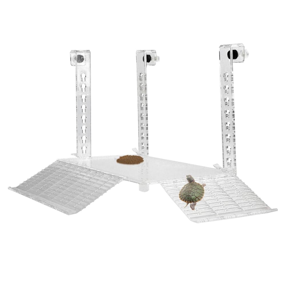 YXQ Hanging Turtle Ramp Platform provides a stable basking surface for aquatic reptiles.
