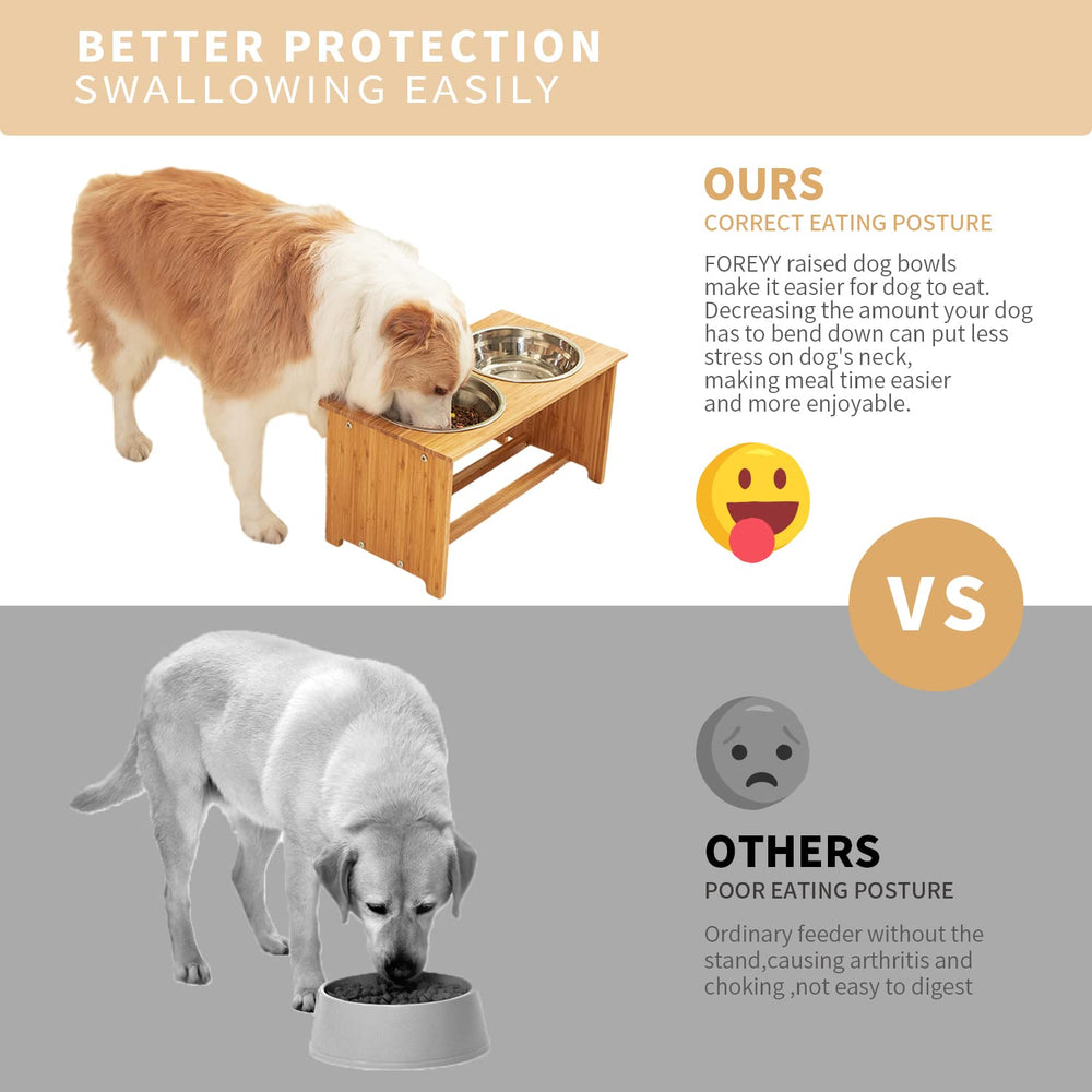 YY FOREYY bamboo construction offers a natural fragrance during mealtime for pets.
