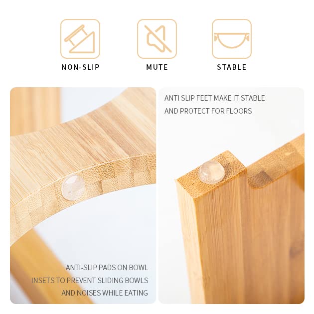 YY FOREYY elevated dining stand for cats and small dogs supports comfortable access.
