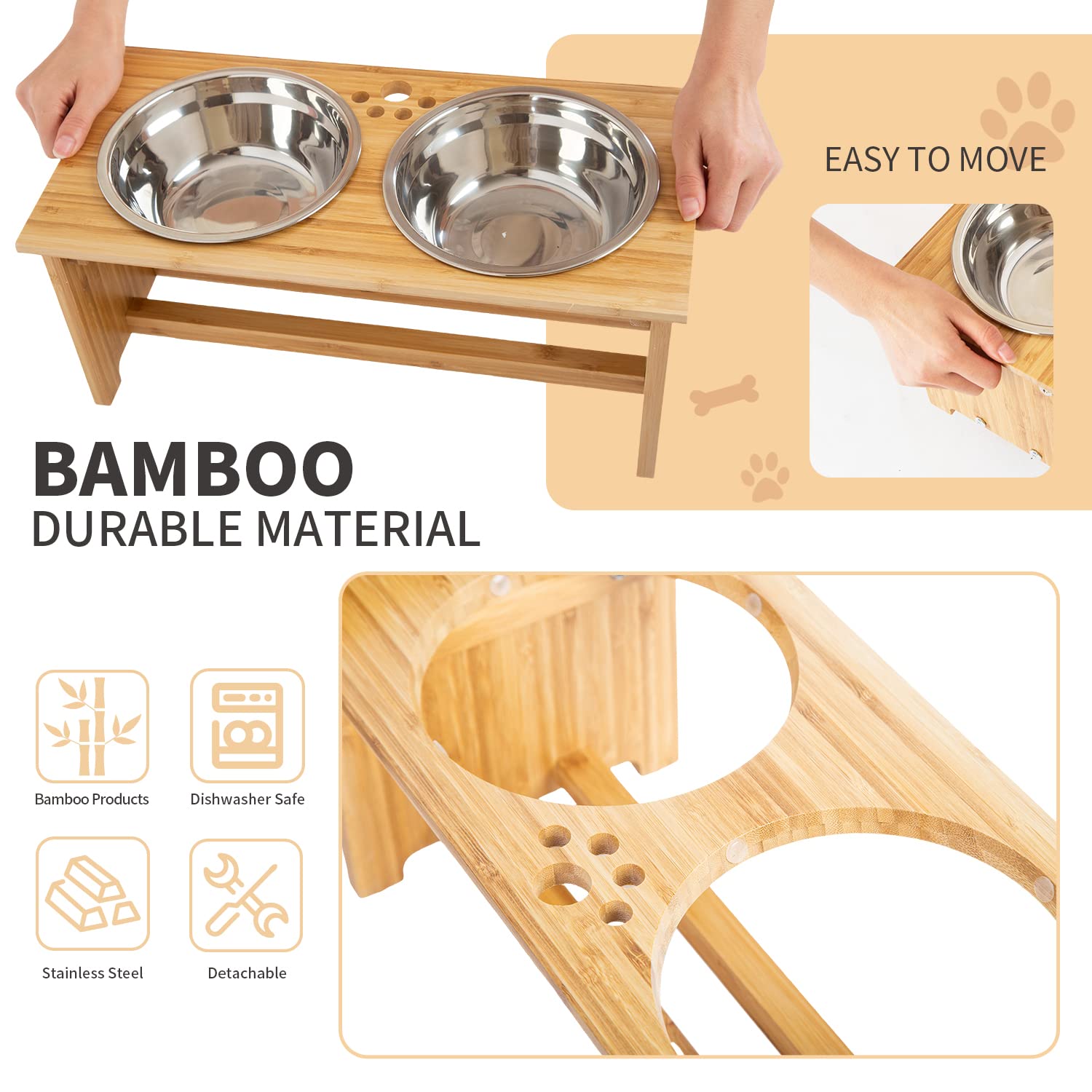 YY FOREYY two stainless steel bowls are durable and dishwasher safe.