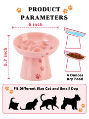 Y YHY ceramic bowl design helps minimize vomiting risk and mess.