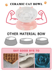 YYHY stable ceramic bowl with weighted base prevents sliding.