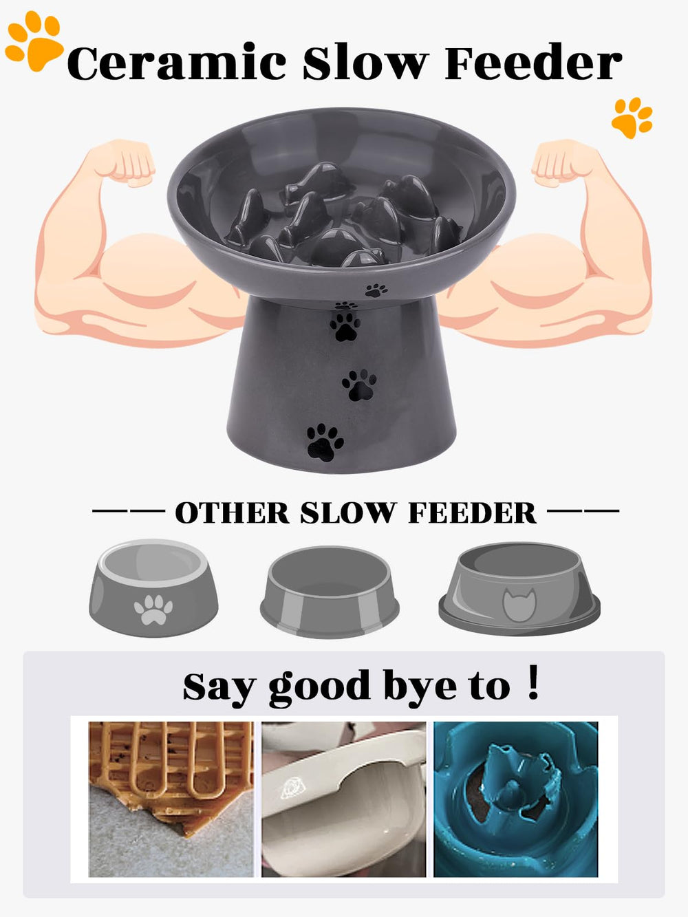 Y YHY ultra stable ceramic base keeps the bowl steady