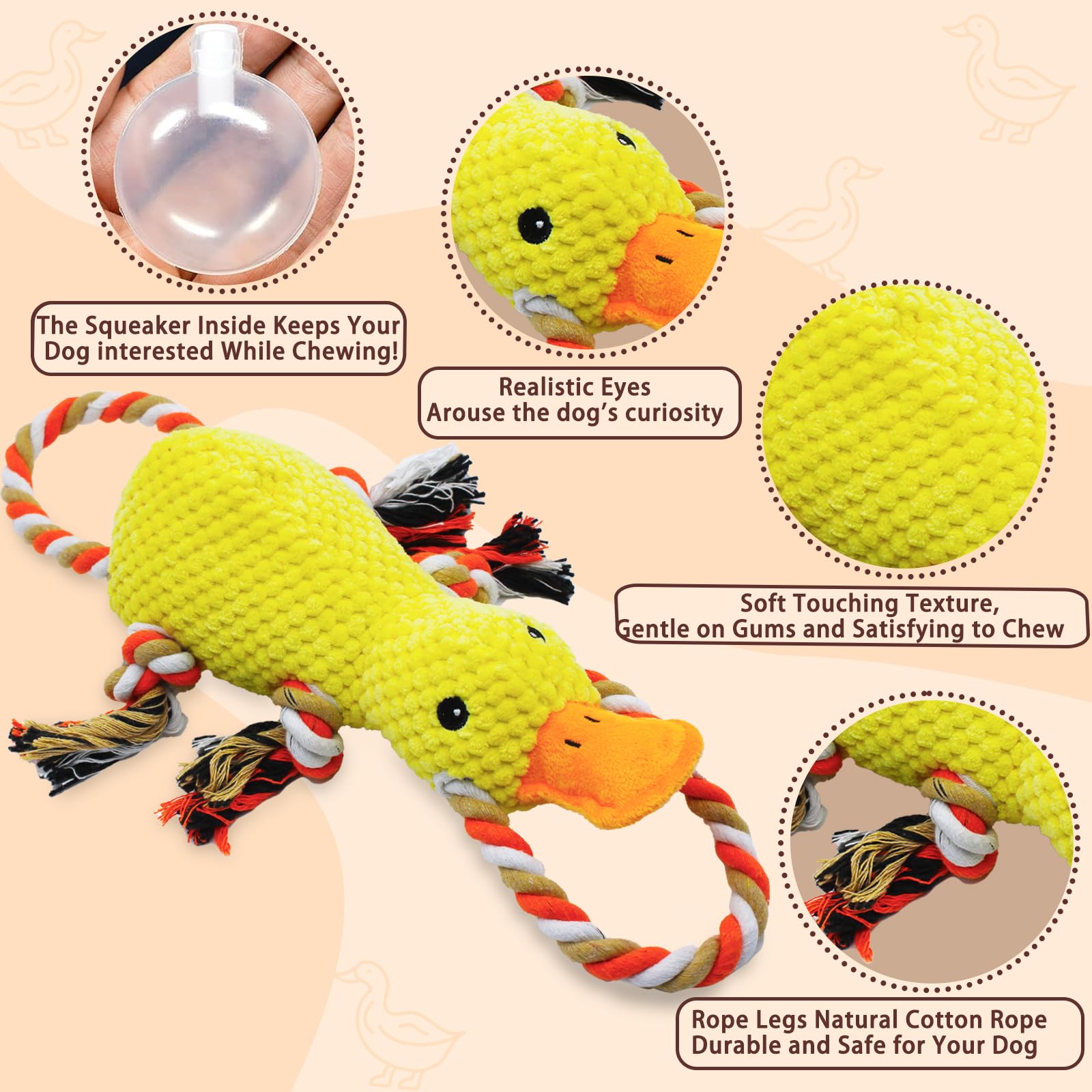 YZHDUXIU anxiety-relief plush duck toy for calming moments.